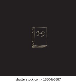 libro viejo con portada. icono