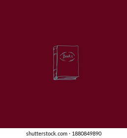 old book with a cover. icon