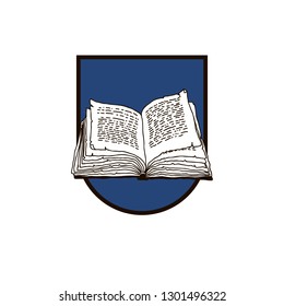 Old book. Hand drawn. Vector illustration.