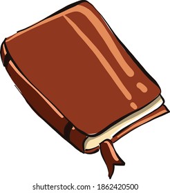 Altes Buch, Illustration, Vektorgrafik auf weißem Hintergrund.