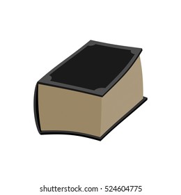 Old book isolated. thick ancient volume on white background