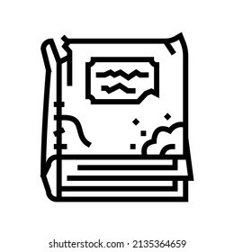old book line icon vector. old book sign. isolated contour symbol black illustration