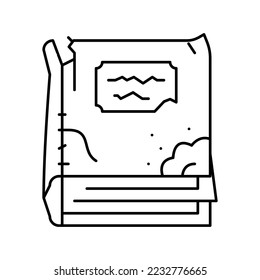 vector de icono de línea de libro antiguo. cartel de libro viejo. símbolo de contorno aislado ilustración negra