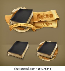 Old book, vector icon