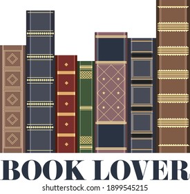 Old books book lover vector