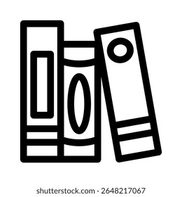 Old books are on the shelf line icon. Simple vector symbol used for school, travel, or education themes. Clean linear design, Thin stroke design, isolated on white.