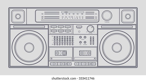 Old boombox lines