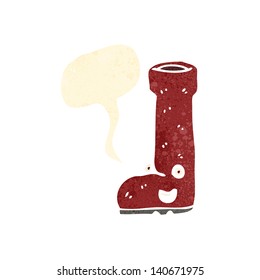old boot retro cartoon