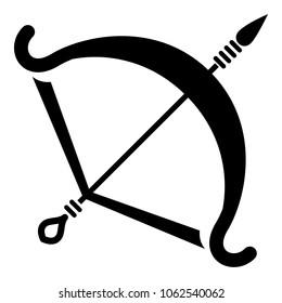 Old bow icon. Simple illustration of old bow vector icon for web