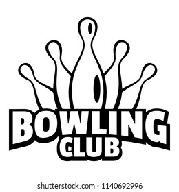 Old bowling logo. Simple illustration of old bowling vector logo for web design isolated on white background