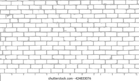 Old brick wall background. Grunge vector illustration.