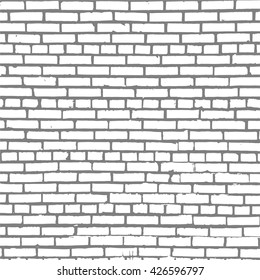 Old brick wall background. Grunge vector illustration.