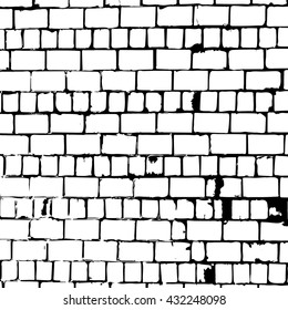 Old brick wall background. Grunge vector illustration. Brick wall background.