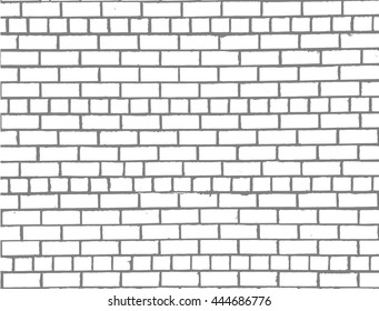 Old brick wall background. Grunge vector illustration.