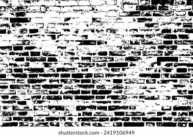 Old brick wall grunge texture overlay vector design
