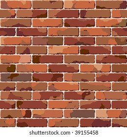 Old brick wall. Seamless texture. Vector.