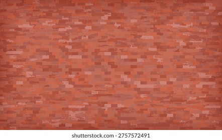 Old Brick Wall Texture Background, Red Brick Blocks Wall, Ancient Bricks Fence, Retro Stonewall with Copy Space, Brickwork Exterior Mockup