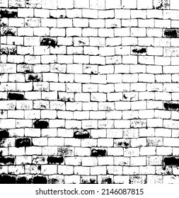Vieja textura de pared de ladrillo. Vector De Fondo Urbano Grunge. Efecto De Superposición Grave Grave Doloroso. Ilustración vectorial. EPS 10.