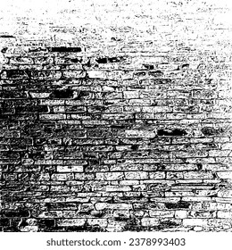 Alte Ziegelwand. Grunge urbaner Hintergrund Vektor. Grainy Grungy Overlay-Effekt gestört. Vektorgrafik. EPS10.
