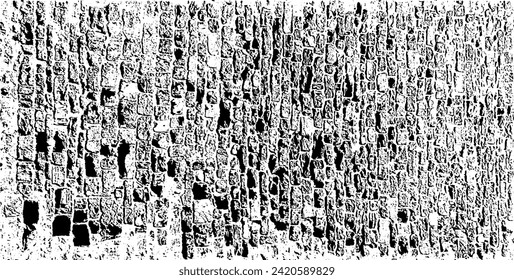 Old brick wall texture. Grunge Urban Background Vector. Distressed Grainy Grungy Overlay Effect. Vector Illustration. EPS 10.