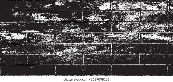 Old brick wall texture. Grunge Urban Background Vector. Distressed Grainy Grungy Overlay Effect. Vector Illustration. EPS 10.