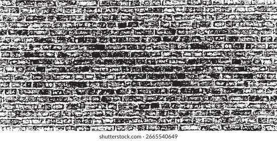 Textura de pared de ladrillo viejo. Grunge Vector de fondo Urbana. Efecto de superposición Grungy granulado afligido. Ilustración vectorial. EPS 10.