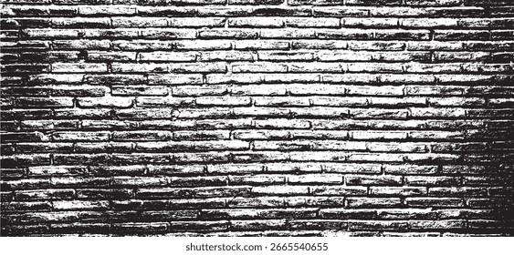 Old brick wall texture. Grunge Urban Background Vector. Distressed Grainy Grungy Overlay Effect. Vector Illustration. EPS 10.