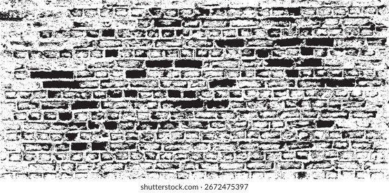 Alte Backsteinwand-Textur. Grunge-Urban-Hintergrund-Vektor. Überlagerungseffekt "Körniges Grungy" mit Distressed-Effekt. Vektorgrafik. EPS 10.