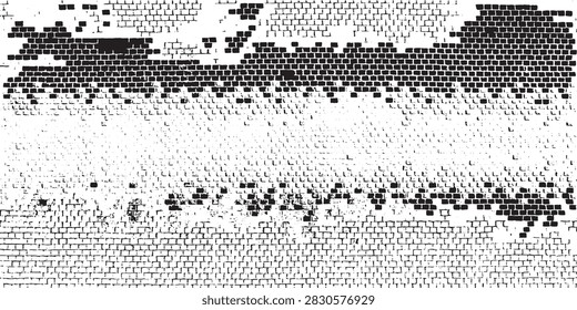 Old brick wall texture. Grunge Urban Background Vector. Distressed Grainy Grungy Overlay Effect. Vector Illustration. EPS 10.
