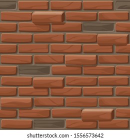 Old Brick wall texture seamless. Vector illustration stones wall. Seamless pattern