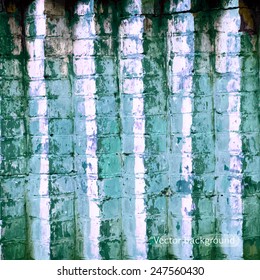 old brick wall, vector grunge background