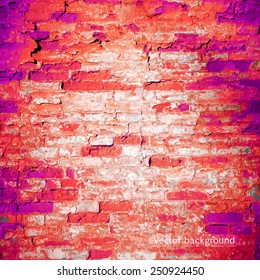 old brick wall, vector grunge background