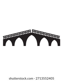 Icono de puente viejo, el mejor icono plano de Vector.