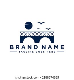 old bridge illustration logo design