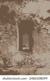 Old broken building digital artwork in BD