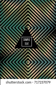 Old Bronze, Old Copper Minimal Cover Template. Jewelry or Craft Ads Poster Design. Festive Sparkling New Year Party or Christmas Celebration Background. Halftone Minimal Cover. Rich, VIP Luxury Design