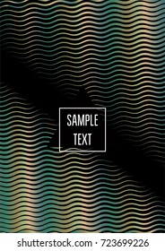 Old Bronze, Old Copper Minimal Cover Template. Jewelry or Craft Ads Poster Design. Festive Sparkling New Year Party or Christmas Celebration Background. Halftone Minimal Cover. Rich, VIP Luxury Design