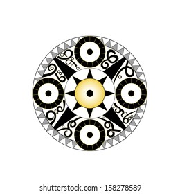 Old brooch with decorative elements