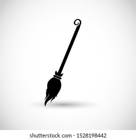 Old broomstick vector icon art