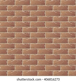 Old Brown Brick Wall Seamless Pattern for Continuous Replicate