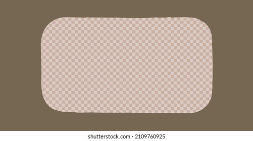 Old brown cinematic frame on a transparent background. Scratched vintage video or photo tape. 3d realistic screen in retro style with grunge pattern. Antique slide template. Vector card illustration.