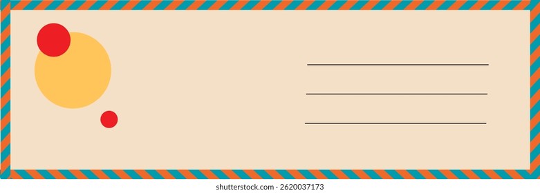 Old brown envelope with air mail mark and stamp isolated. vector
