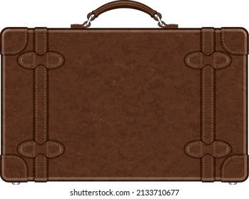 Old brown leather luggage travel image