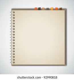 Old Brown Notebook Vector