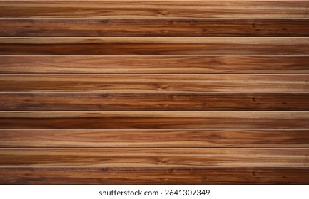 Old brown wood plank background texture vector illustration.