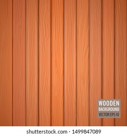 Old brown wooden background with vertical textured boards. Vector illustration for your graphic design.