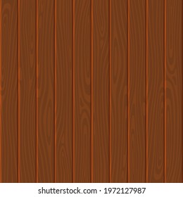 Old Brown Wooden Board on White Background. Vector