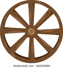 old brown wooden wheel carriage wood