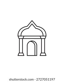 Icono de edificio antiguo, el mejor ícono de línea de Vector.