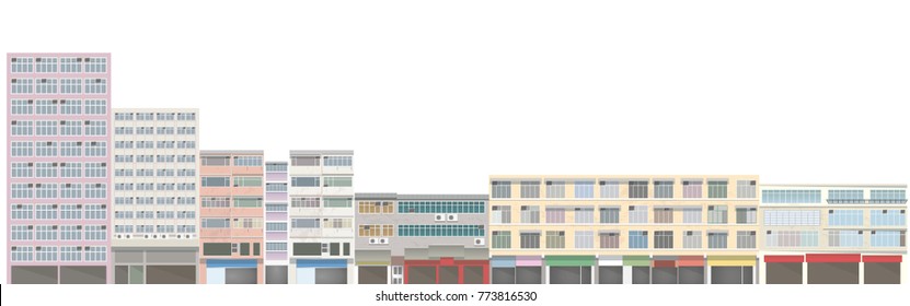 old building illustration